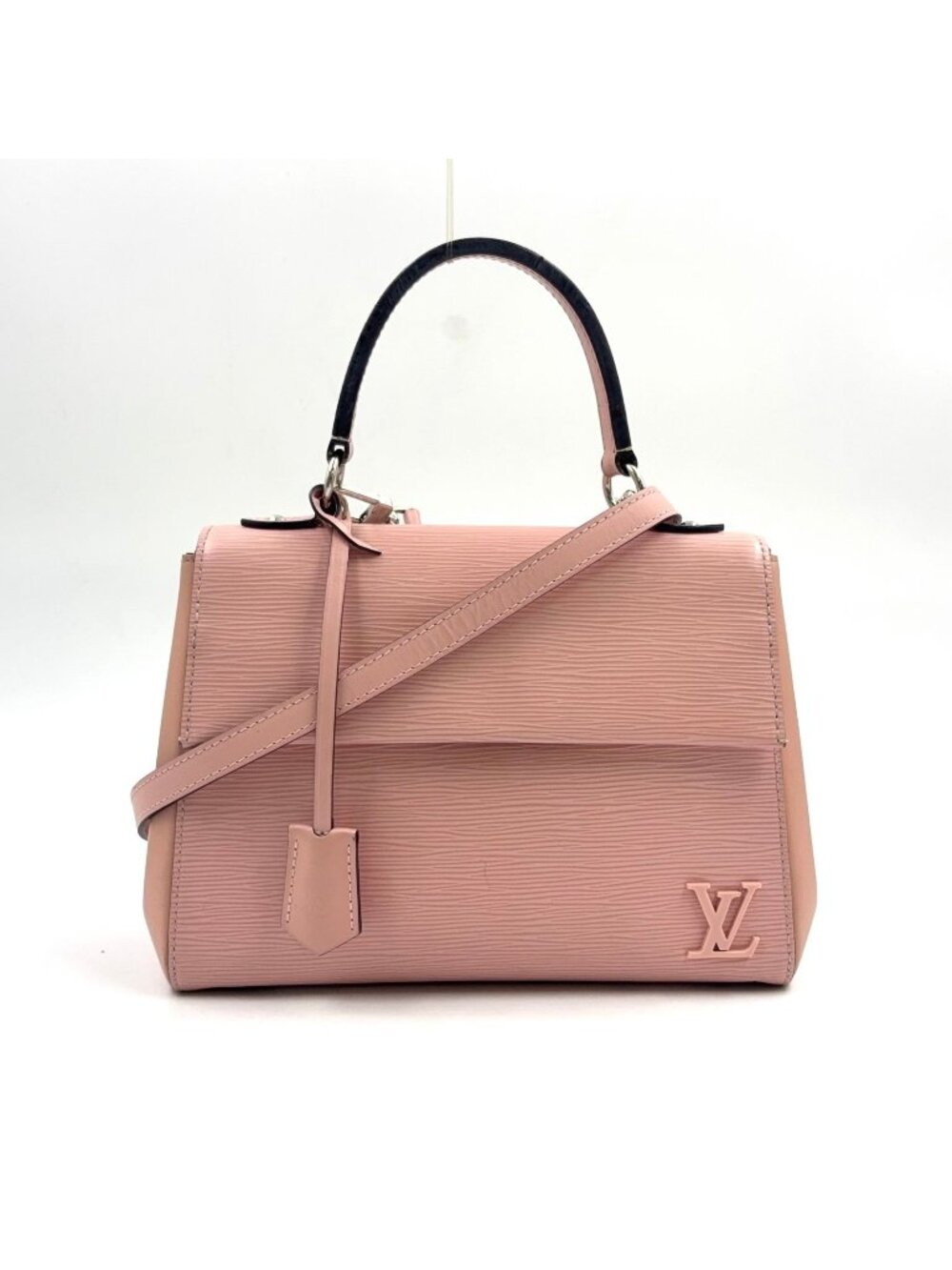 Louis Vuitton Cluny BB Epi 2-Way Shoulder Leather Light Pink Handbag Silver